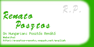 renato posztos business card