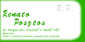 renato posztos business card